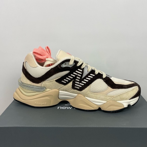 New Balance Men’s Sandstone Brown White 9060 Athletic Y2K Inspired Sneakers - Picture 10 of 12